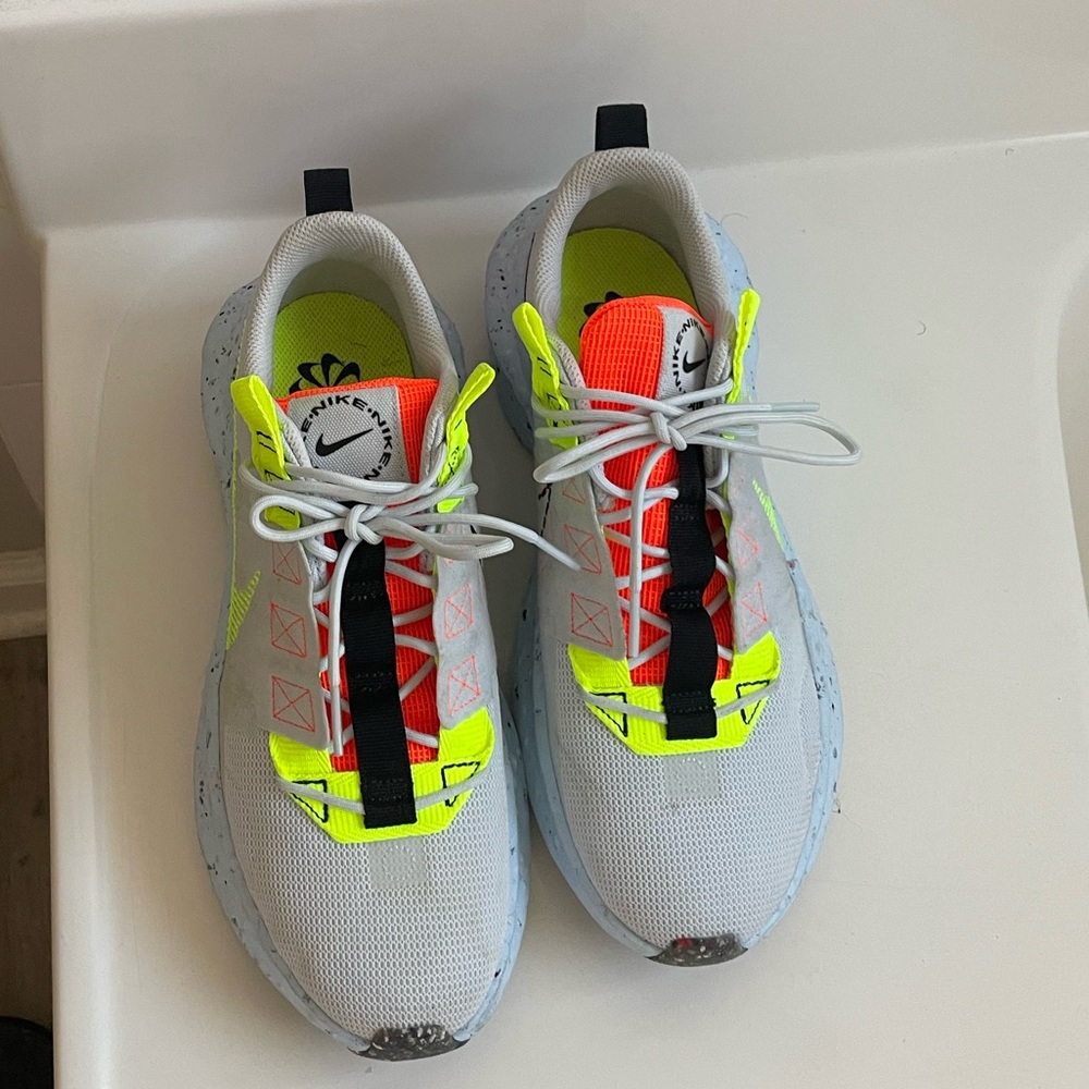 Nike Crater Impact sneakers in football gray/volt